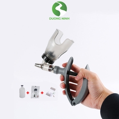 Xi lanh tự động thú y tiêm gia cầm, vacxin MZA kim tiêm có giã đỡ cắm chai - Bơm liên tục 2ml/5ml DN28