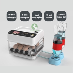 Máy ấp trứng gà mini tự động thông minh ấp trứng gà, chim, bò sát DN63