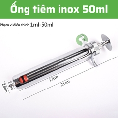 Xilanh inox 10,20,50ML Dương Ninh inox 304 tiêu chuẩn quốc tế