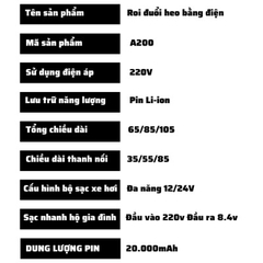 Roi đuổi heo bằng điện có màn hình hiển thị 20.000mAh chống nước chống rơi