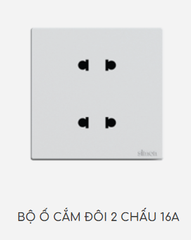 Bộ ổ cắm đôi 2 chấu 16A