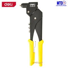 Dụng cụ  tán đinh  (Kìm rút Rive ) cầm tay đầu xoay 360° 10,5 inch  Deli -236911W dùng trong sửa chữa ô tô, gia công kim loại