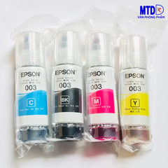 Mực in phun màu Epson 003 dùng cho máy Epson L1110/ L3110/ L3150 4 màu - HÀNG NHẬP KHẨU CHÍNH HÃNG