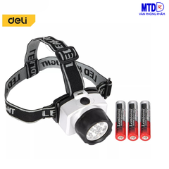 Đèn pin đội đầu 40lm Deli DL551401 kèm pin