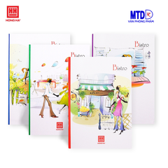 Tập/Vở 4 ly ngang 200 trang Hồng Hà South Star Bistro - 0740, phù hợp học sinh cấp 2,3 , sinh viên, văn phòng