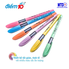 Bút bi Thiên Long TP-05, 0.5mm màu xanh, nét viết trơn , êm,mực ra đều và liên tục