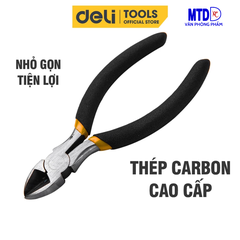 Kìm Cắt Dây Điện Mini Deli - Kềm Chất Liệu Thép Carbon Cao Cấp Chống Mòn Gỉ, Dài 125mm Nhỏ Gọn DL20025