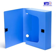 Bìa Hộp PP 100mm A4 Flexoffice FO-BF03 - Xanh Dương đựng hồ sơ