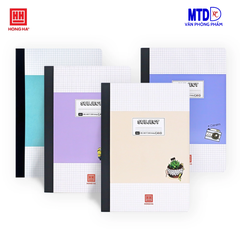Sổ bìa bồi caro A4 200 trang Hồng Hà Subject - 4617, phù hợp cho  giáo viên , nhân viên văn phòng