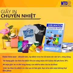 Giấy in màu(giấy thuốc)/chuyển nhiệt Sublimation A4 - 1 mặt/2 mặt - 110gsm/120gsm/140gsm/đế hồng