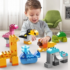 Bộ đồ chơi xếp hình động vật size lớn 102 chi tiết cho bé đồ chơi ghép hình thông minh cho trẻ thỏa sức sáng tạo TOYLIFE