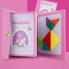 Sách xếp hình gỗ tangram kèm nam châm cho bé, đồ chơi sách ghép hình gỗ cho trẻ 1 2 3 4 5 6 7 8 tuổi TOYLIFE