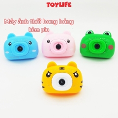 Máy ảnh thổi bong bóng tự động phát nhạc, đồ chơi thổi bong bóng, súng bắn bong bóng xà phòng đồ chơi cho bé gái TOYLIFE
