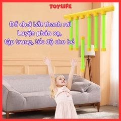 Đồ chơi bắt thanh rơi, gậy rơi, que rơi, đồ chơi vận động luyện phản xạ tập trung tốc độ cho bé, bộ luyện mắt luyện tay