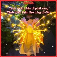 Cánh bướm điện tử phát sáng, cánh thiên thần đeo lưng có đèn led đồ chơi bé gái 2, 3, 4, 5, 6, 7, 8, 9 tuổi TOYLIFE