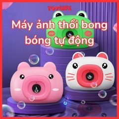 Máy ảnh thổi bong bóng tự động phát nhạc, đồ chơi thổi bong bóng, súng bắn bong bóng xà phòng đồ chơi cho bé gái TOYLIFE