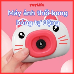 Máy ảnh thổi bong bóng tự động phát nhạc, đồ chơi thổi bong bóng, súng bắn bong bóng xà phòng đồ chơi cho bé gái TOYLIFE