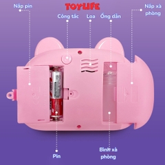 Máy ảnh thổi bong bóng tự động phát nhạc, đồ chơi thổi bong bóng, súng bắn bong bóng xà phòng đồ chơi cho bé gái TOYLIFE