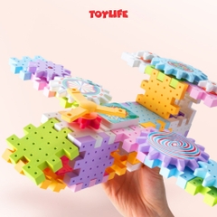 Bộ đồ chơi lắp ghép xếp hình bánh răng chuyển động, vòng xoay 83, 165, 203 chi tiết, đồ chơi giáo dục thông minh cho bé