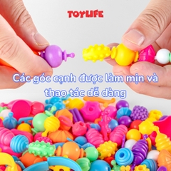 Bộ xâu hạt lắp ghép trang sức vòng cổ, vòng tay, dây chuyền, bờm, nhẫn 620 chi tiết cho bé gái, đồ chơi tự làm handmade