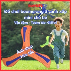 Đồ chơi boomerang 3 cánh xốp mini cho bé đĩa ném bumerang 3 lá hồi chuyển đồ chơi vận động tương tác ngoài trời cho trẻ