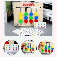 Đồ chơi gỗ xếp hình 4 màu thông minh cho bé đồ chơi giáo dục sớm montessori tư duy logic phát triển trí tuệ TOYLIFE