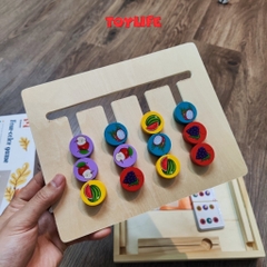 Đồ chơi gỗ xếp hình 4 màu thông minh cho bé đồ chơi giáo dục sớm montessori tư duy logic phát triển trí tuệ TOYLIFE