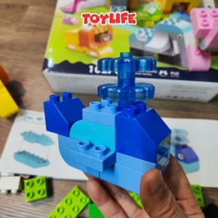 Bộ đồ chơi xếp hình động vật size lớn 102 chi tiết cho bé đồ chơi ghép hình thông minh cho trẻ thỏa sức sáng tạo TOYLIFE