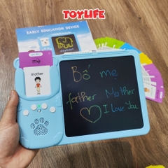 Bộ máy đọc thẻ kèm bảng vẽ led song ngữ anh việt 112 thẻ 255 thẻ cho bé đồ chơi giáo dục sớm tập đọc tập vẽ TOYLIFE