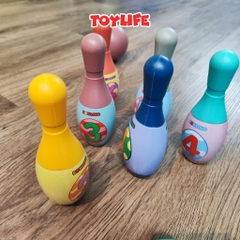 Bộ đồ chơi bowling ném bóng mini 2 bóng 6 ống cho bé trò chơi boling lăn bóng vận động an toàn cho trẻ TOYLIFE