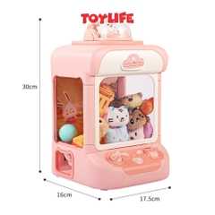 Đồ chơi máy gắp thú mini kèm sạc cho bé bộ máy gắp bóng có đèn nhạc trò chơi gắp thú thông minh an toàn cho bé toylife