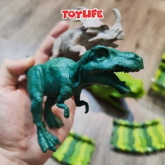 Bộ xếp hình đường ray khủng long 240 chi tiết cho bé đồ chơi lắp ghép đường đua ô tô khủng long thông minh TOYLIFE