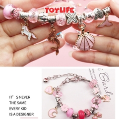 Bộ xâu vòng tay trang sức 66 chi tiết charm cao cấp cho bé đồ chơi vòng đeo tay đính cườm thủ công handmade DYI sáng tạo
