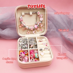 Bộ xâu vòng tay trang sức 66 chi tiết charm cao cấp cho bé đồ chơi vòng đeo tay đính cườm thủ công handmade DYI sáng tạo