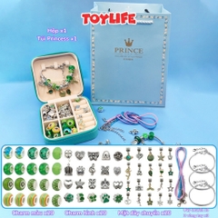 Bộ xâu vòng tay trang sức 66 chi tiết charm cao cấp cho bé đồ chơi vòng đeo tay đính cườm thủ công handmade DYI sáng tạo