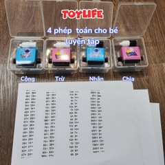 Con lăn phép tính cộng trừ nhân chia tự động cho bé máy tạo phép tính con dấu tạo phép toán thông minh cho bé thực hành