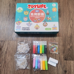 Đồ chơi thủ công tô màu tự làm móc khóa DIY bút màu keo cho bé đồ chơi handmade tự làm mặt dây chuyền bằng bút sơn nước