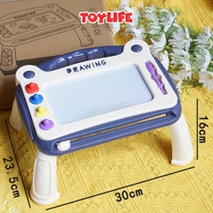 Bảng vẽ nam châm màu sắc kèm con dấu cho bé đồ chơi bảng vẽ từ tính có chân trẻ em bảng viết nam châm xóa được TOYLIFE