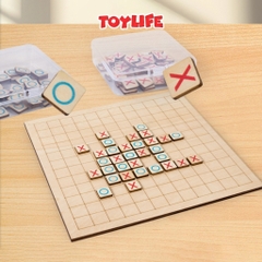 Bộ cờ caro bằng gỗ thông minh size lớn 30 cm cho bé cờ ca rô gỗ đồ chơi cờ xo trẻ em cờ caro mini TOYLIFE