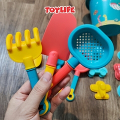 Đồ chơi xúc cát bãi biển size to 18 chi tiết cao cấp cho bé bộ xúc cát đồ chơi đi biển kèm xô nước bình tưới trẻ em