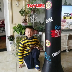 Bộ đấm bốc hơi tại nhà tặng kèm bơm cho bé cột đấm bốc bằng hơi đồ chơi boxing theo nhạc trẻ em TOYLIFE