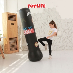 Bộ đấm bốc hơi tại nhà tặng kèm bơm cho bé cột đấm bốc bằng hơi đồ chơi boxing theo nhạc trẻ em TOYLIFE
