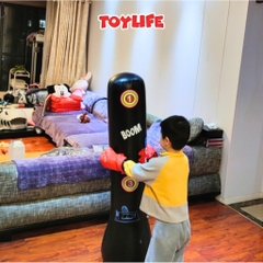 Bộ đấm bốc hơi tại nhà tặng kèm bơm cho bé cột đấm bốc bằng hơi đồ chơi boxing theo nhạc trẻ em TOYLIFE