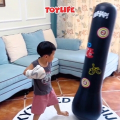 Bộ đấm bốc hơi tại nhà tặng kèm bơm cho bé cột đấm bốc bằng hơi đồ chơi boxing theo nhạc trẻ em TOYLIFE
