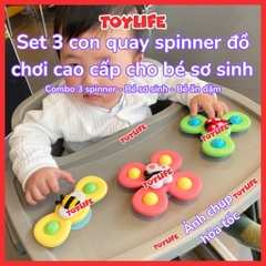 Set 3 con quay spinner đồ chơi cao cấp cho bé sơ sinh đồ chơi con quay spinner chong chóng quay vui nhộn TOYLIFE