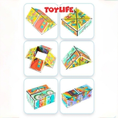 Rubik magic 3d rubik ma thuật thông minh cho bé rubic ma thuật magic cube khối lập phương biến hình TOYLIFE