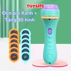 Đèn pin chiếu hình tặng kèm 80 hình và pin cho bé đồ chơi máy chiếu hình ảnh nhiều chủ đề thông minh trẻ em TOYLIFE