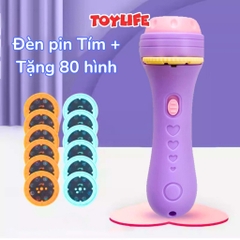 Đèn pin chiếu hình tặng kèm 80 hình và pin cho bé đồ chơi máy chiếu hình ảnh nhiều chủ đề thông minh trẻ em TOYLIFE