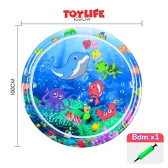 Thảm nước đệm nước mùa hè 100cm tặng kèm bơm cho bé nệm nước mát lạnh thảm đệm nước đại dương trẻ em TOYLIFE