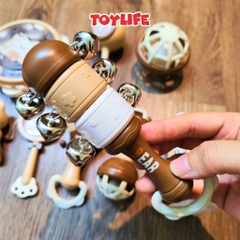 Đồ chơi lục lạc gặm nướu cầm tay 10 món an toàn cho bé xúc xắc gặm nướu cao cấp sơ sinh phát triển giác quan TOYLIFE